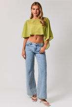 Load image into Gallery viewer, NEWEST ARRIVAL Light Olive Crop Poncho Top
