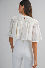 Load image into Gallery viewer, NEWEST ARRIVAL Cream Embroidered Crop Top
