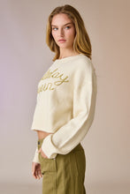 Load image into Gallery viewer, FINAL SALE Cream/Gold 3D Stitch Holiday Queen Knit Sweater
