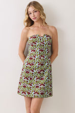 Load image into Gallery viewer, NEWEST ARRIVAL Burgundy Floral A-Line Mini Dress
