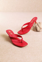 Load image into Gallery viewer, NEWEST ARRIVAL *PREORDER 8/14* Red Thong Kitten Heels
