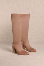 Load image into Gallery viewer, NEWEST ARRIVAL *PREORDER 8/14* Truffle Brown Stacked Heel Knee High Boots
