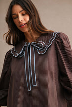 Load image into Gallery viewer, NEWEST ARRIVAL Brown Peter Pan Collar Button Down Dress
