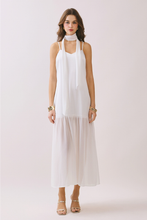 Load image into Gallery viewer, NEWEST ARRIVAL White Neck Scarf Chiffon Maxi Dress
