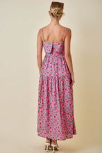 Load image into Gallery viewer, NEWEST ARRIVAL Pink/Purple Floral Bust Overlay Maxi Dress
