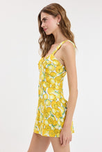 Load image into Gallery viewer, NEWEST ARRIVAL Mandarin Print Ruched Cami Mini Dress
