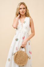 Load image into Gallery viewer, Off White Seashell Embroidered Maxi Dress
