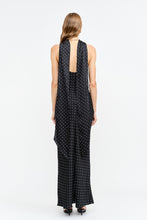 Load image into Gallery viewer, NEWEST ARRIVAL Black/White Polka Dot Neck Scarf Maxi Dress
