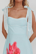 Load image into Gallery viewer, NEWEST ARRIVAL *PREORDER 3/24* Mint Blue Large Flower Maxi Dress
