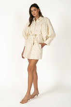 Load image into Gallery viewer, NEWEST ARRIVAL *PREORDER 2/10* Cream/Pink Ditsy Extra Puff Sleeve Button Front Dress
