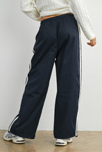 Load image into Gallery viewer, NEWEST ARRIVAL Navy/White Striped Drawstring Cuffed Jogger Pants
