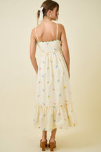 Load image into Gallery viewer, NEWEST ARRIVAL Cream Embroidered Floral Print Midi Dress
