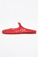 Load image into Gallery viewer, NEWEST ARRIVAL *PREORDER 8/7* Red Jelly Buckle Slides
