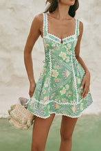 Load image into Gallery viewer, NEWEST ARRIVAL Green Floral Paisley Print Dress
