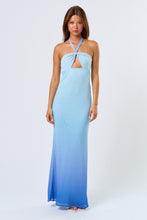 Load image into Gallery viewer, FINAL SALE Blue Ombre Halter Maxi Dress
