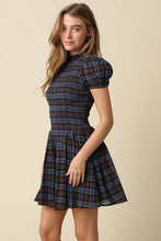 Load image into Gallery viewer, NEWEST ARRIVAL Blue/Brown Smocked Dress
