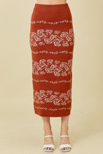 Load image into Gallery viewer, FINAL SALE Rust Sweater Knit Midi Skirt Set
