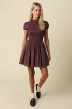 Load image into Gallery viewer, NEWEST ARRIVAL Burgundy Gingham Smocked Dress
