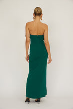 Load image into Gallery viewer, NEWEST ARRIVAL Hunter Green Front Bow Maxi Dress
