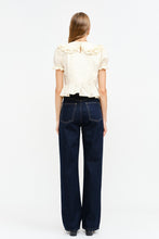 Load image into Gallery viewer, NEWEST ARRIVAL Cream Peter Pan Ruffle Peplum Blouse
