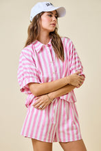 Load image into Gallery viewer, NEWEST ARRIVAL Striped Button Down Shorts Set
