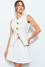 Load image into Gallery viewer, NEWEST ARRIVAL White Gold Button Front vest
