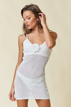 Load image into Gallery viewer, ONLINE ONLY White Crochet Coverup Dress
