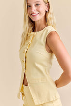 Load image into Gallery viewer, NEWEST ARRIVAL Yellow Bow Vest Skort Set
