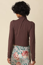 Load image into Gallery viewer, NEWEST ARRIVAL Brown Front Split Long Sleeve Turtleneck
