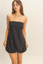 Load image into Gallery viewer, NEWEST ARRIVAL Black Strapless Blouson Mini Dress
