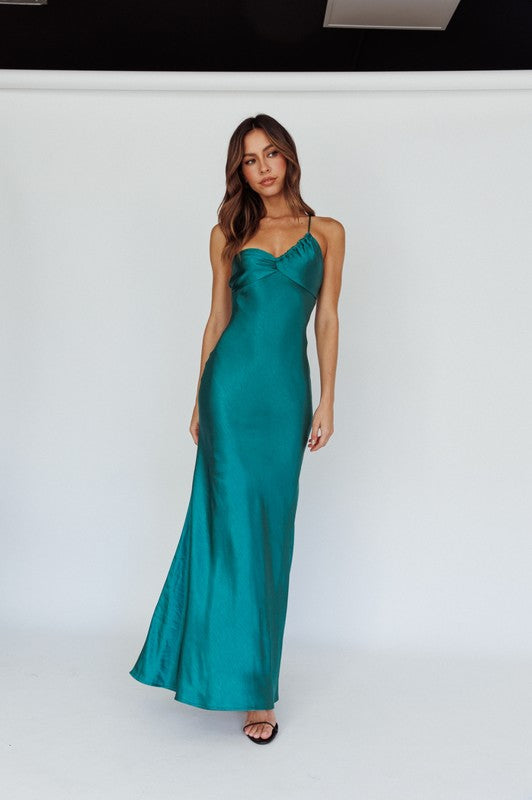 chinese dress ladies Gina Maxi Dress - Satin Bustier Long Dress main image 1