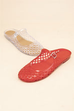 Load image into Gallery viewer, NEWEST ARRIVAL *PREORDER 8/7* Red Jelly Buckle Slides
