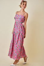 Load image into Gallery viewer, NEWEST ARRIVAL Pink/Purple Floral Bust Overlay Maxi Dress
