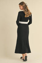 Load image into Gallery viewer, NEWEST ARRIVAL Baby Blue Contrast Detail Sweater Midi Dress
