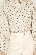Load image into Gallery viewer, NEWEST ARRIVAL Off White/Black Polka Dot Blouse
