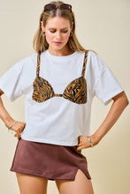 Load image into Gallery viewer, NEWEST ARRIVAL Animal Print Bralette Panel Oversized T-Shirt

