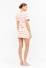 Load image into Gallery viewer, NEWEST ARRIVAL Baby Pink Striped Mini Skirt Set

