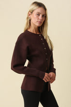 Load image into Gallery viewer, NEWEST ARRIVAL Beige Open Button Front Peplum Cardigan
