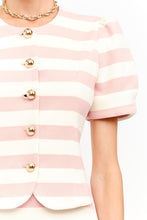 Load image into Gallery viewer, NEWEST ARRIVAL Baby Pink Striped Mini Skirt Set
