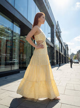 Load image into Gallery viewer, NEWEST ARRIVAL *PREORDER 3/26* Yellow Striped Maxi Dress
