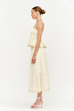 Load image into Gallery viewer, NEWEST ARRIVAL Butter Yellow Floral Midi Skirt Set

