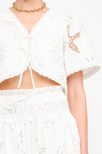 Load image into Gallery viewer, ONLINE ONLY White Seashell Beachy Embroidered Maxi Skirt Set
