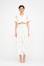 Load image into Gallery viewer, ONLINE ONLY White Seashell Beachy Embroidered Maxi Skirt Set
