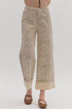 Load image into Gallery viewer, NEWEST ARRIVAL Cream Leopard Print Cuffed Jeans
