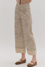 Load image into Gallery viewer, NEWEST ARRIVAL Cream Leopard Print Cuffed Jeans
