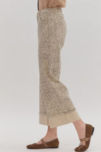 Load image into Gallery viewer, NEWEST ARRIVAL Cream Leopard Print Cuffed Jeans
