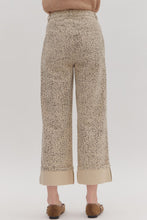 Load image into Gallery viewer, NEWEST ARRIVAL Cream Leopard Print Cuffed Jeans
