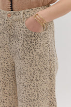 Load image into Gallery viewer, NEWEST ARRIVAL Cream Leopard Print Cuffed Jeans
