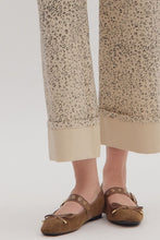Load image into Gallery viewer, NEWEST ARRIVAL Cream Leopard Print Cuffed Jeans
