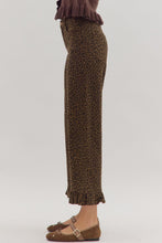 Load image into Gallery viewer, NEWEST ARRIVAL Brown Animal Print Crop Jeans
